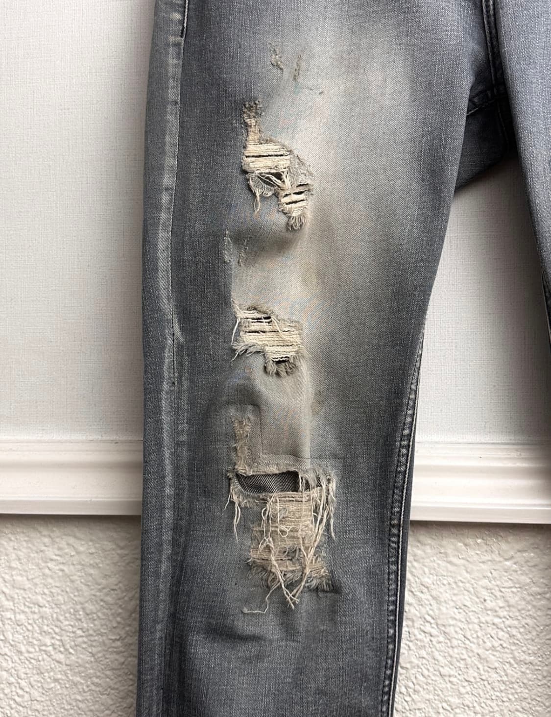 Ubjeans 디스트레스 & 리프드 스키니 진 상품이미지6