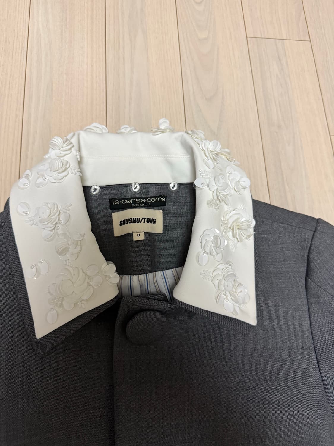 슈슈통 시퀸 카라 재킷 8사이즈 상품이미지5