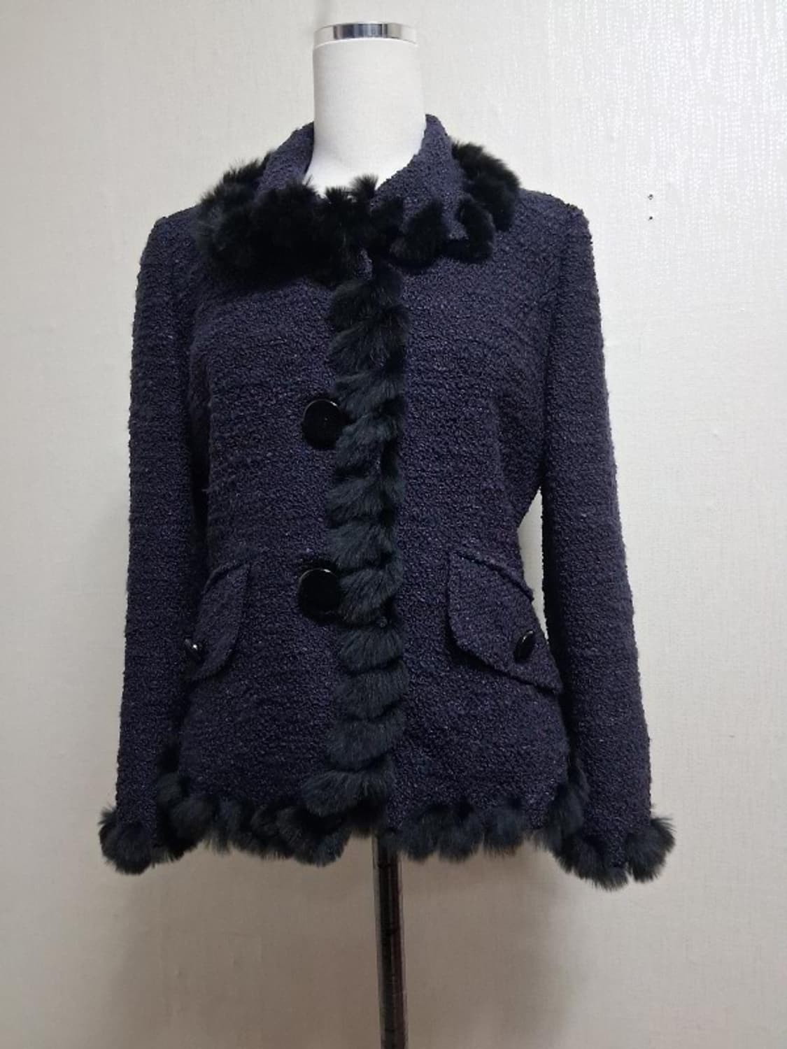 S T A C 일본구제 네이비 진보라 모직 숏쟈켓 여성 66 
원산지 일 상품이미지1