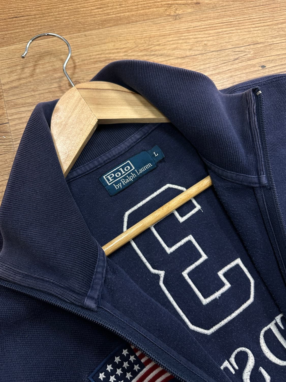 (L)폴로랄프로렌 치프키프 빅포니 USA 성조기 코튼 집업 상품이미지3