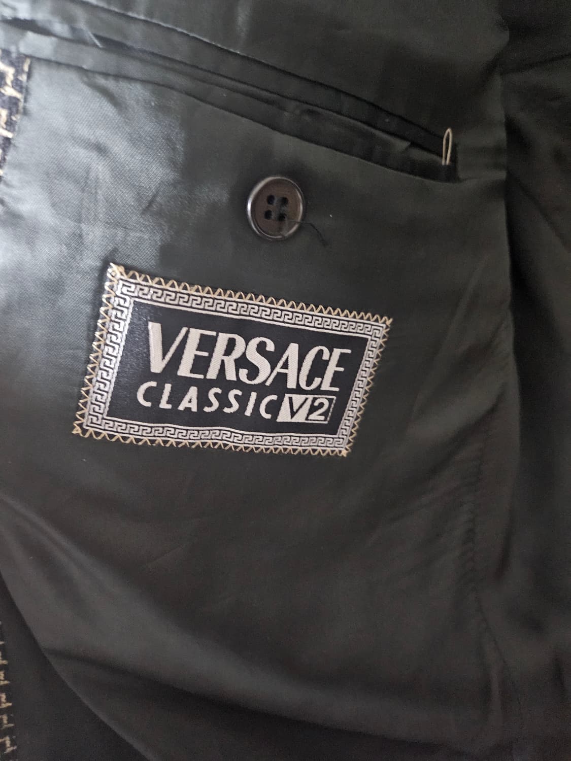 베르사체 헤링본 스타일 자켓 xl 상품이미지3