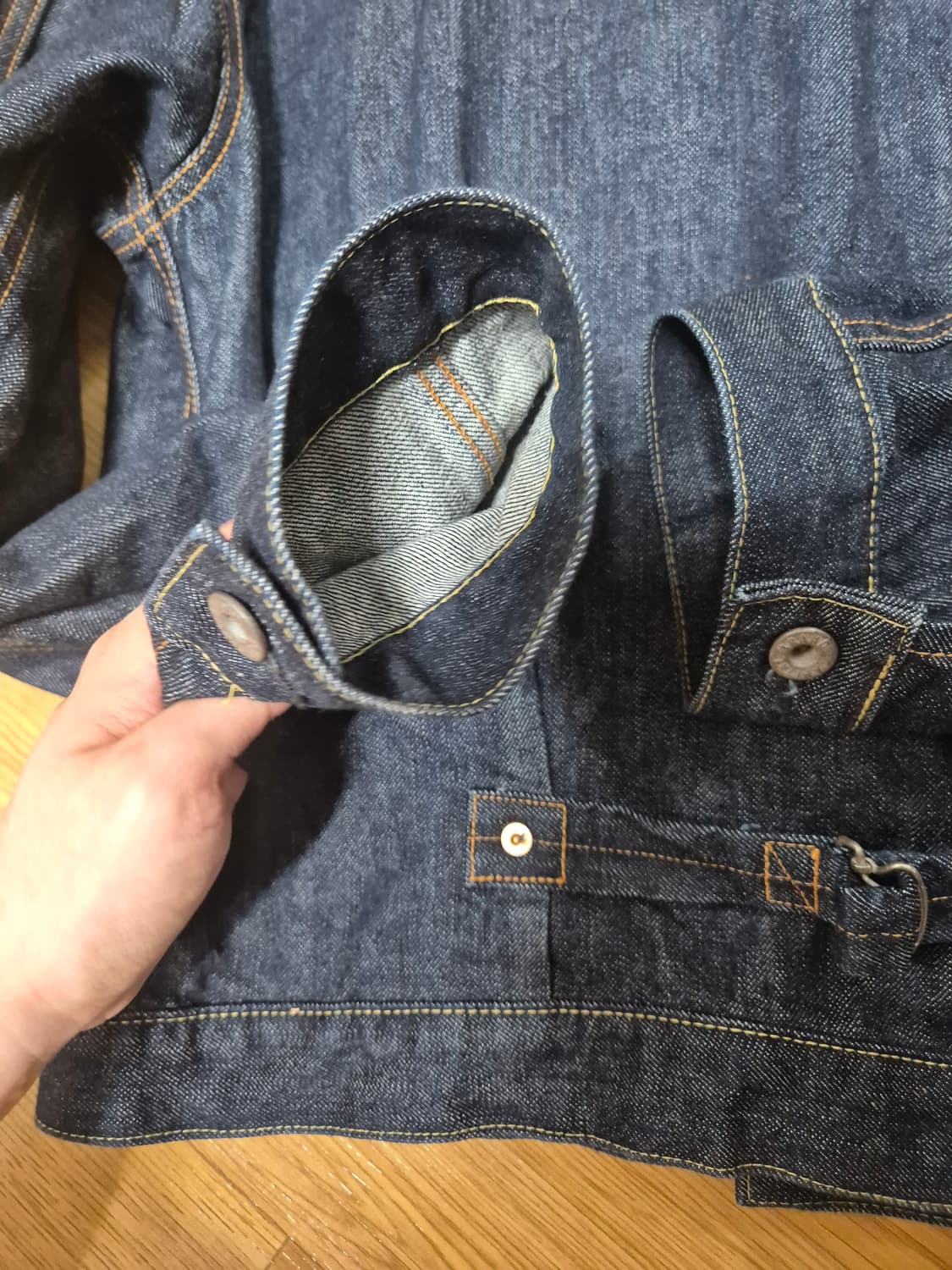 캐피탈 14온즈 데님 1ST 원 워시 자켓 인디고 3사이즈 상품이미지5