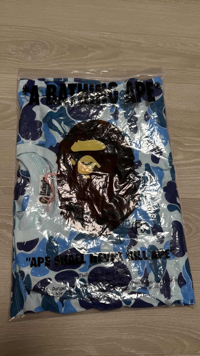 베이프 abc 카모 롱슬리브 blue 상품이미지3