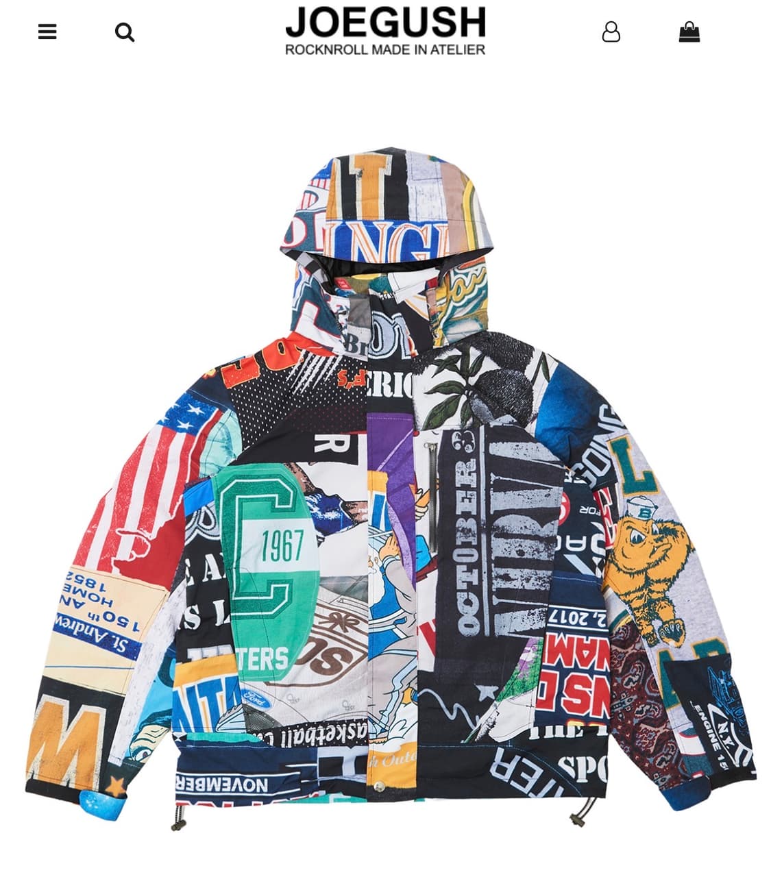 Joegush  Graphic Patchwork Windbreaker 상품이미지1