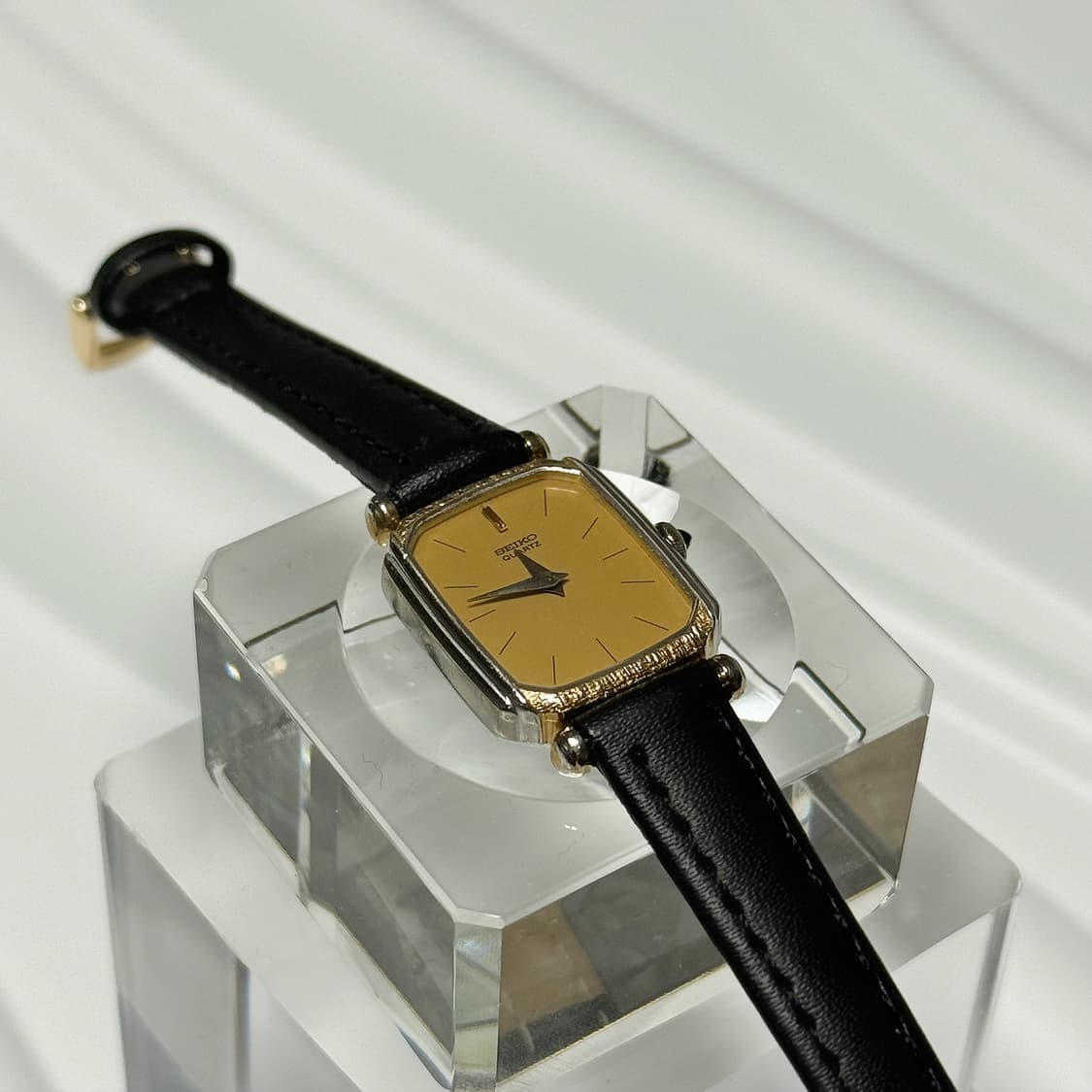 80s90s 빈티지 세이코 골드 텍스처 베젤 콤비 워치 상품이미지4