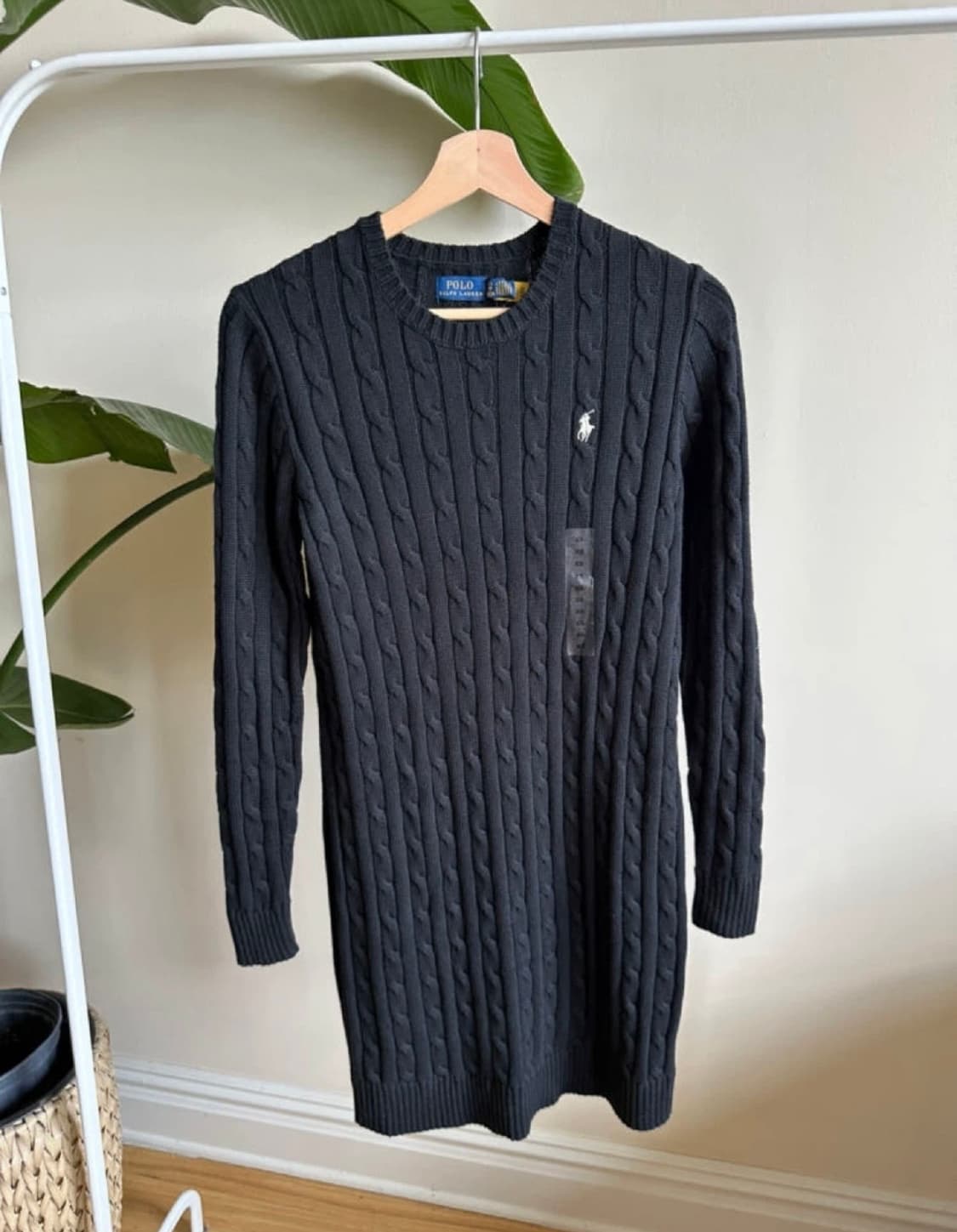 폴로 랄프로렌 블랙 케이블 니트 원피스 m 새상품 상품이미지1