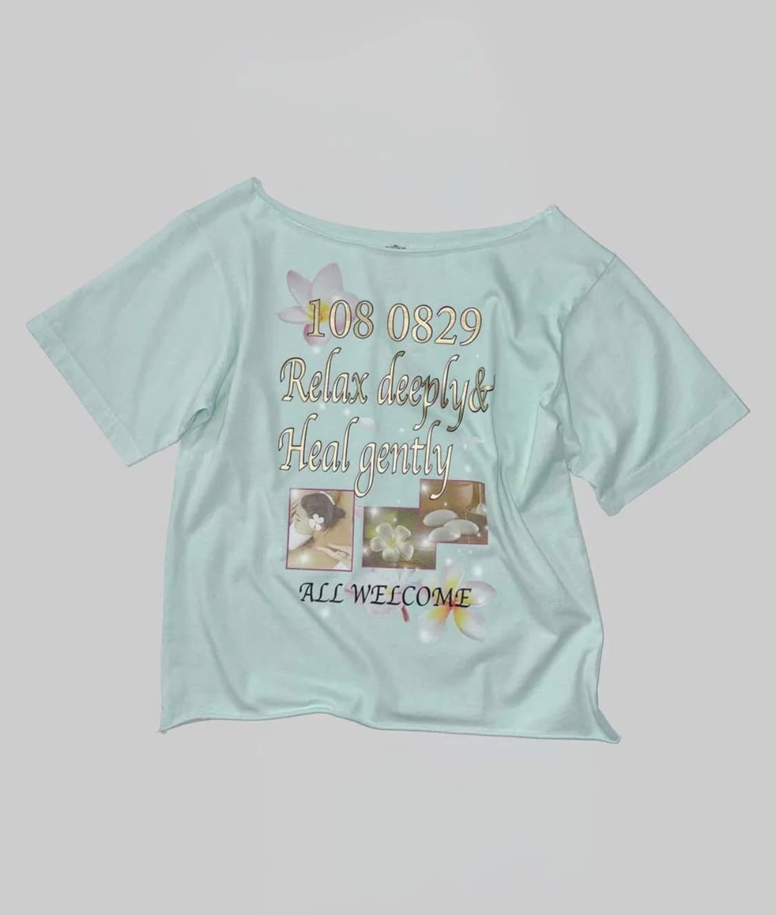 스컬프터 Healing Off-Shoulder Tee Baby Blue 상품이미지1