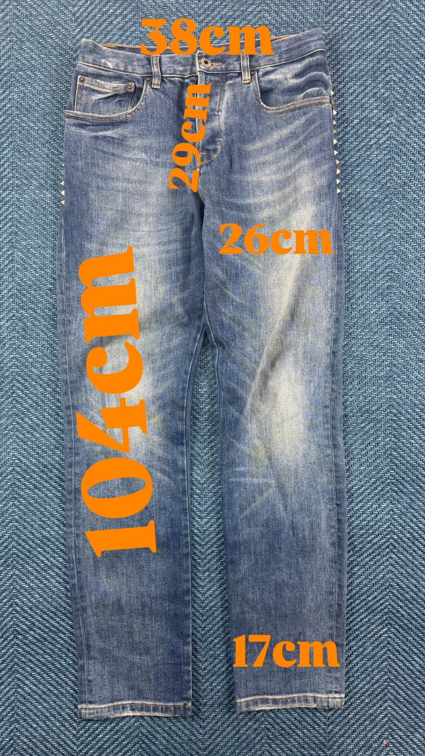 VALENTINO 락스터드 워싱 데님 팬츠 (Size 32) 상품이미지3