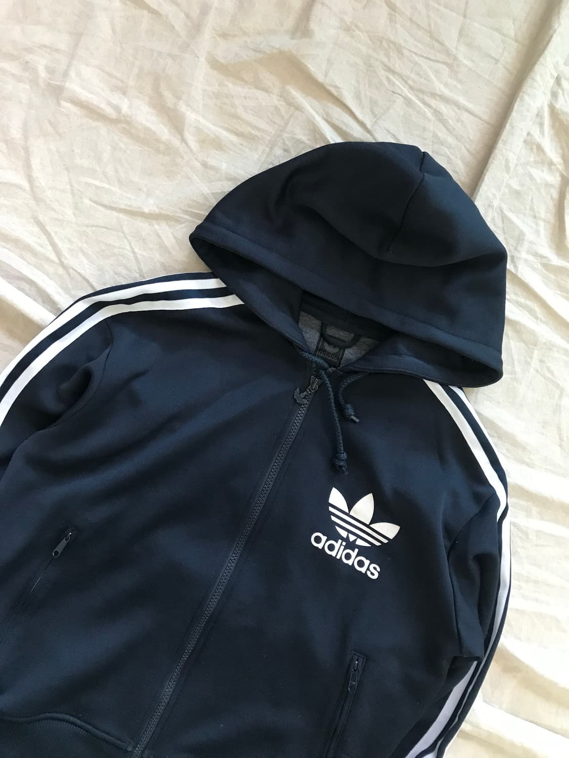 아디다스 00년대 올드스쿨 파이어버드 네이비 후드 트랙탑 져지 상품이미지6