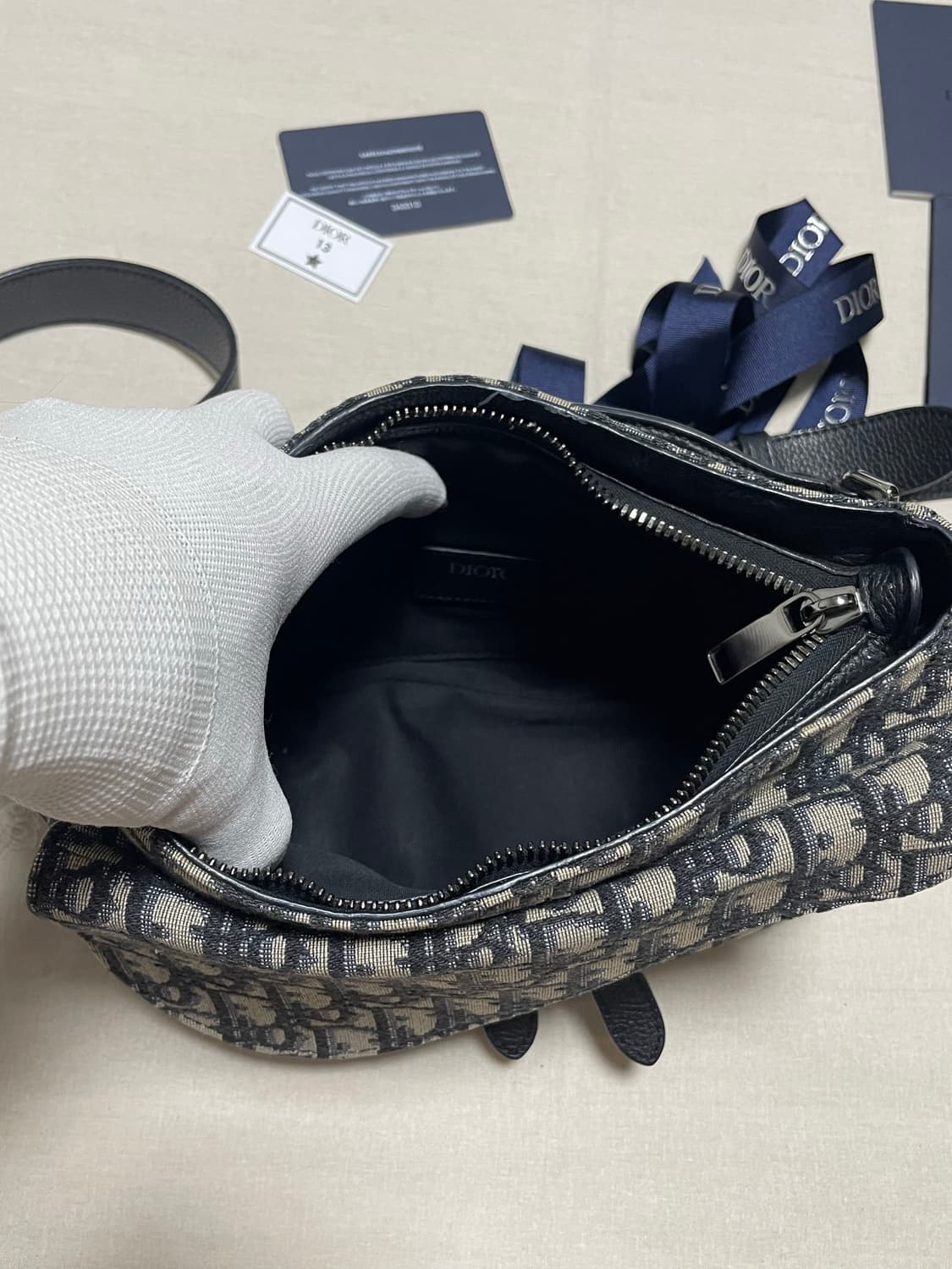 디올 오블리크 자카드 새들 크로스백 [os] 상품이미지8