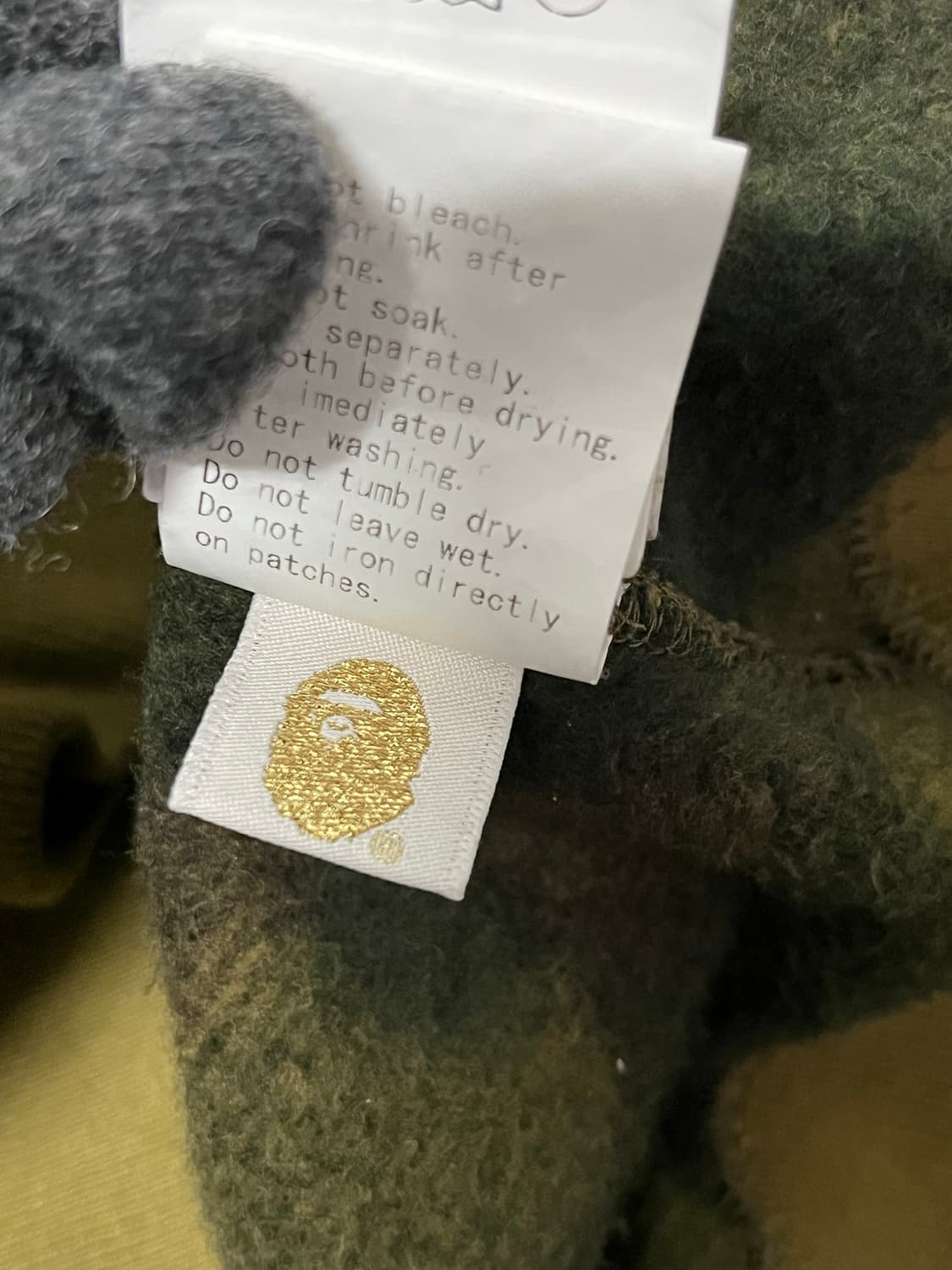 베이프 카모 맨투맨 기모 M 상품이미지5