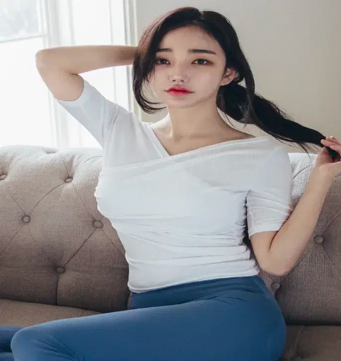 카인다미 오프숄더 골지티 상품이미지1