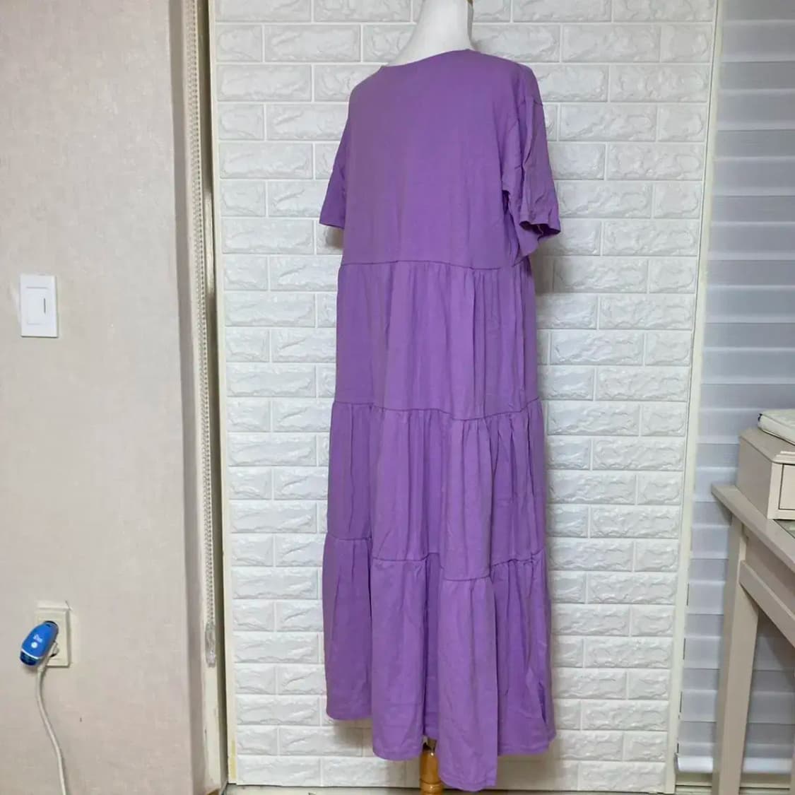 반팔 면 캉캉 롱원피스 상품이미지4