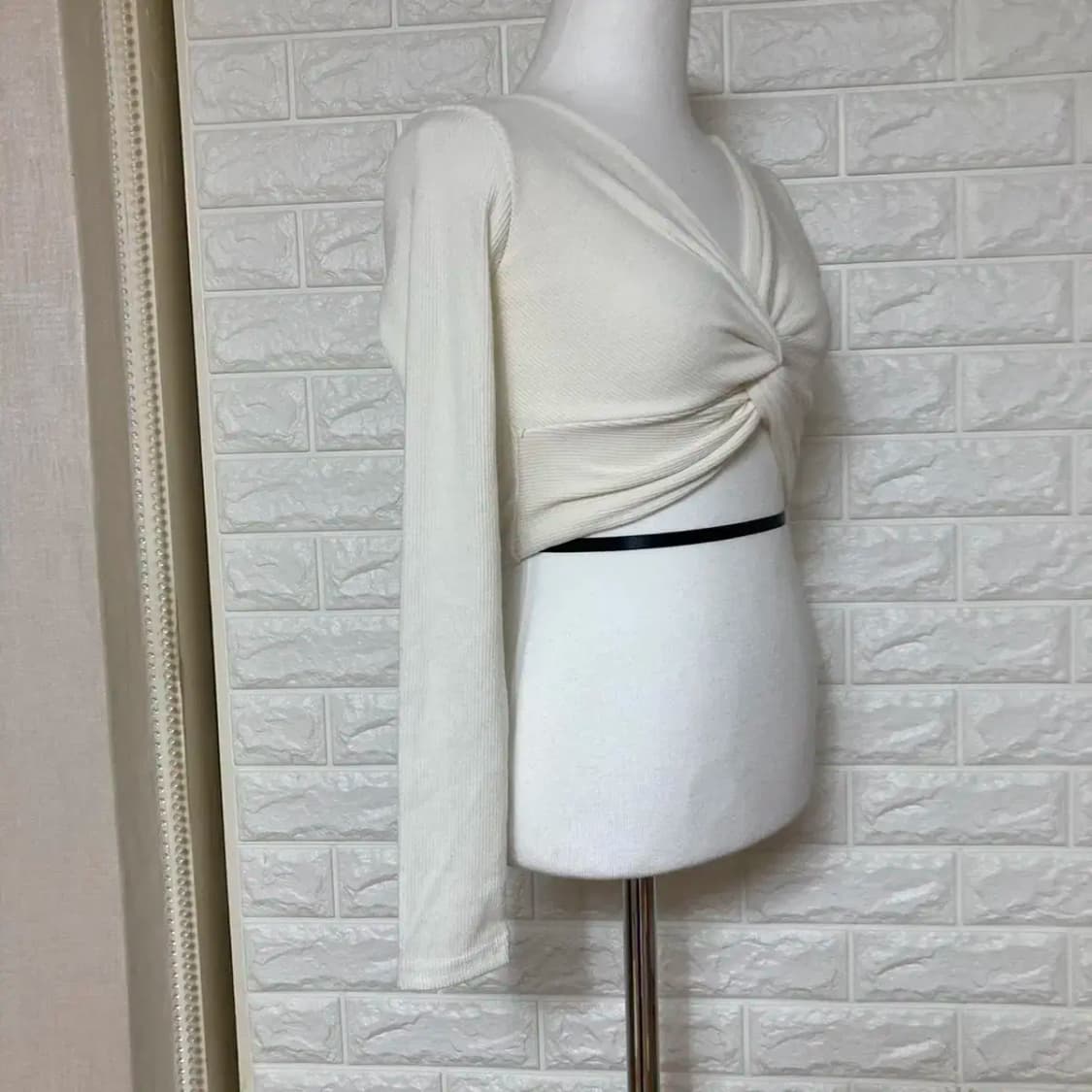 꼬임 크롭 골지티 상품이미지2