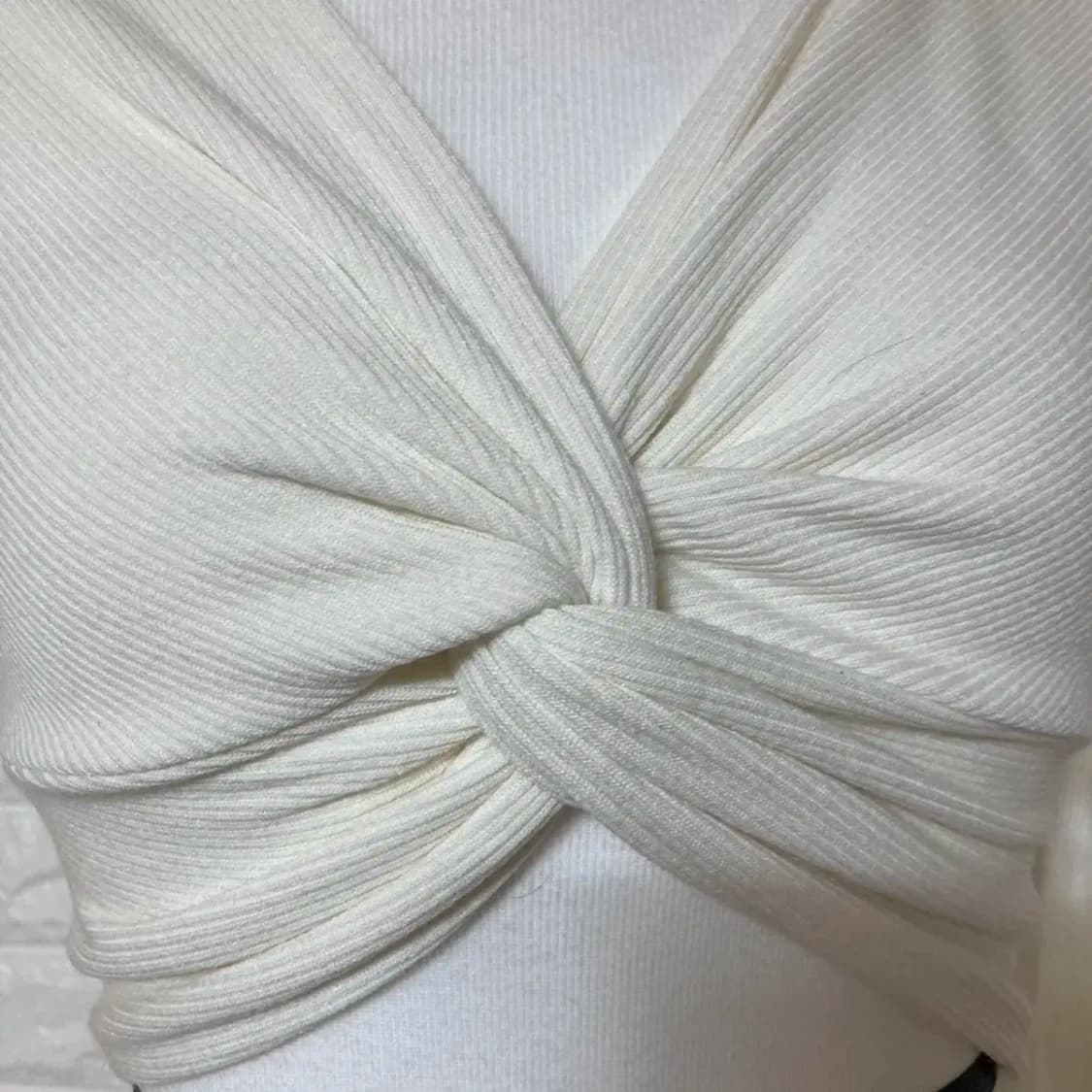 꼬임 크롭 골지티 상품이미지4