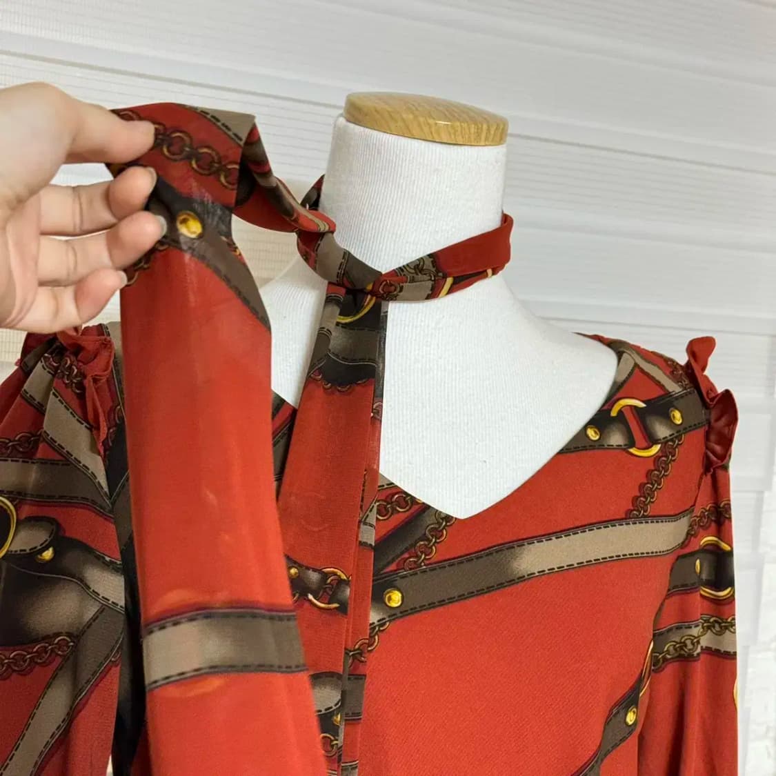 타이 블라우스 쉬폰 상품이미지5