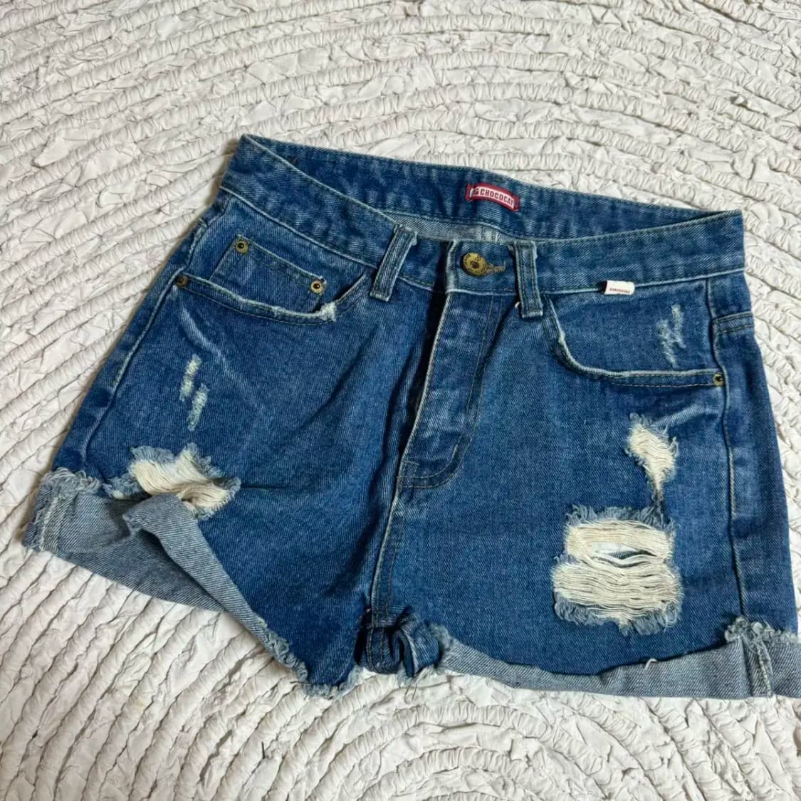롤업 핫팬츠 청반바지 s 상품이미지1