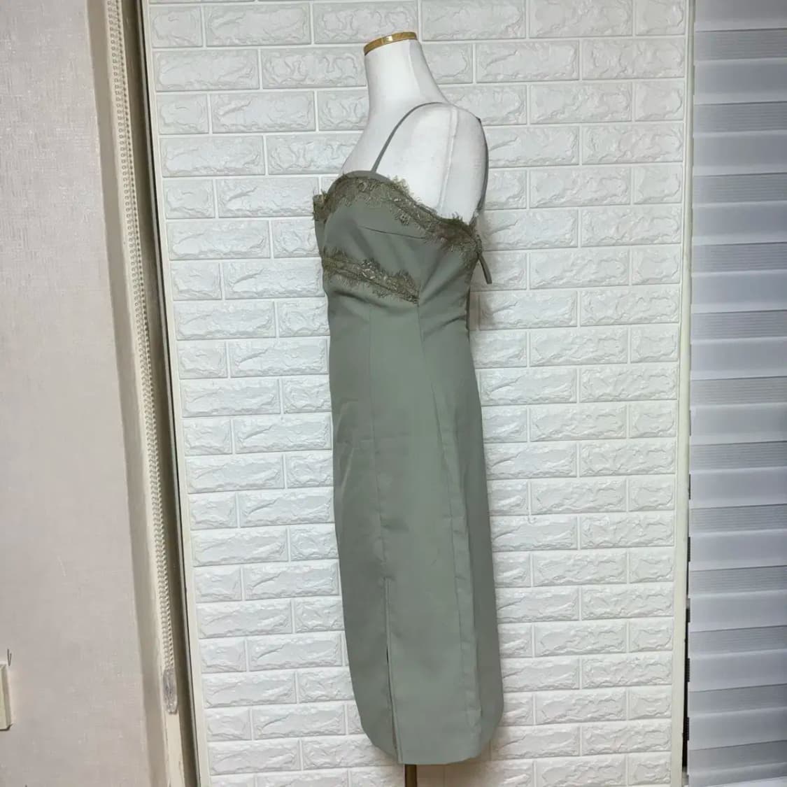 뷔스티에 트임 미디 원피스 상품이미지3