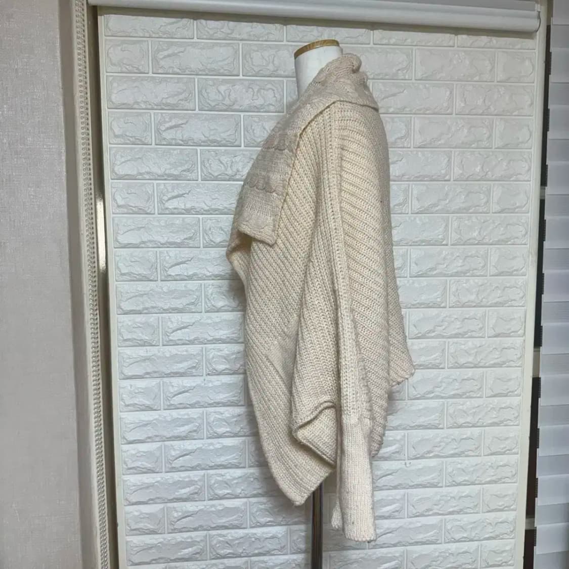숄 가디건, 오버핏 가오리핏 니트 가디건 상품이미지3