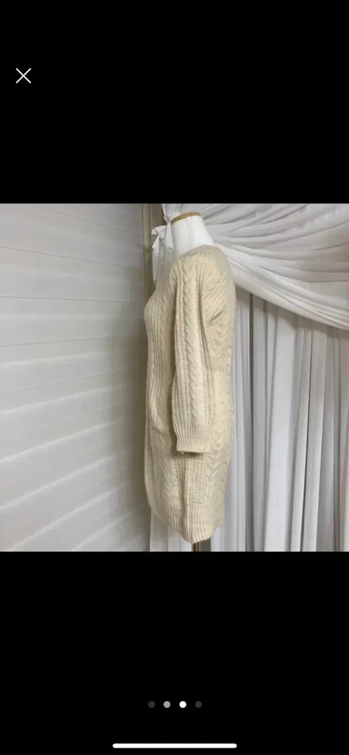 롱 니트, 9부 긴팔 티셔츠, 롱한 기장 상품이미지3