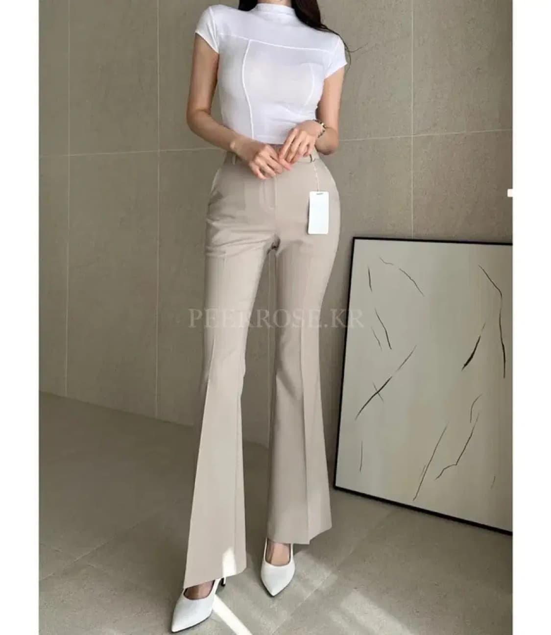 새상품)골반뽕 슬랙스 베이지s 블랙 m 원트 상품이미지6