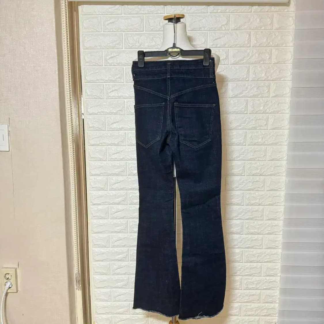 생지 투버튼 롱 부츠컷 청바지 s 상품이미지5