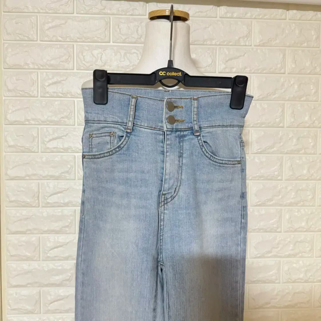 투버튼 롱 부츠컷 청바지 s 상품이미지2