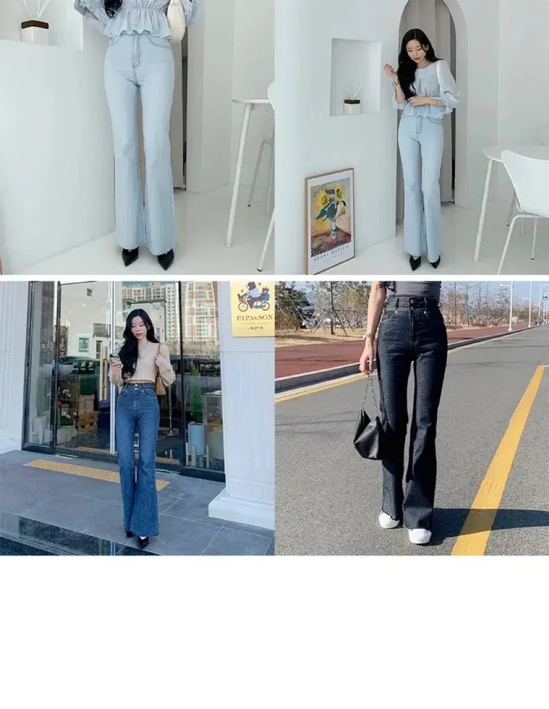 택있음)매그놀리아 롱 부츠컷 청바지 노말 s 상품이미지8