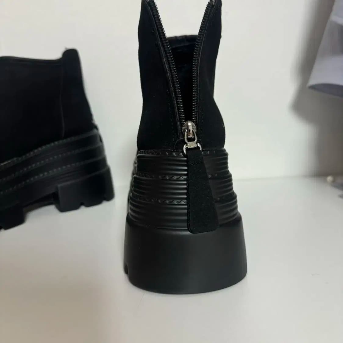 통굽 10cm 스웨이드 워커 키높이 부츠 상품이미지3