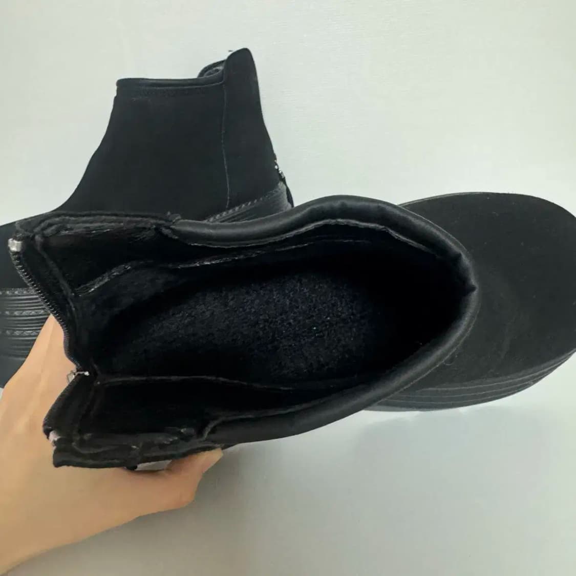 통굽 10cm 스웨이드 워커 키높이 부츠 상품이미지5