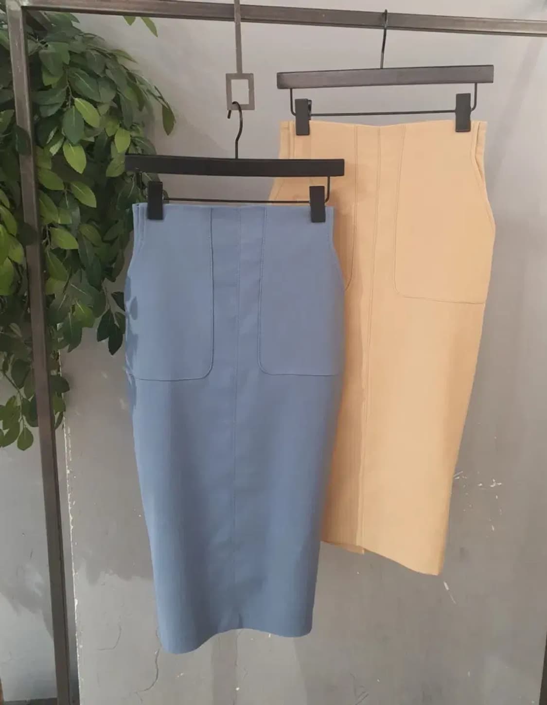 엘비 LB 포켓 미디 h라인 스커트 s 상품이미지1