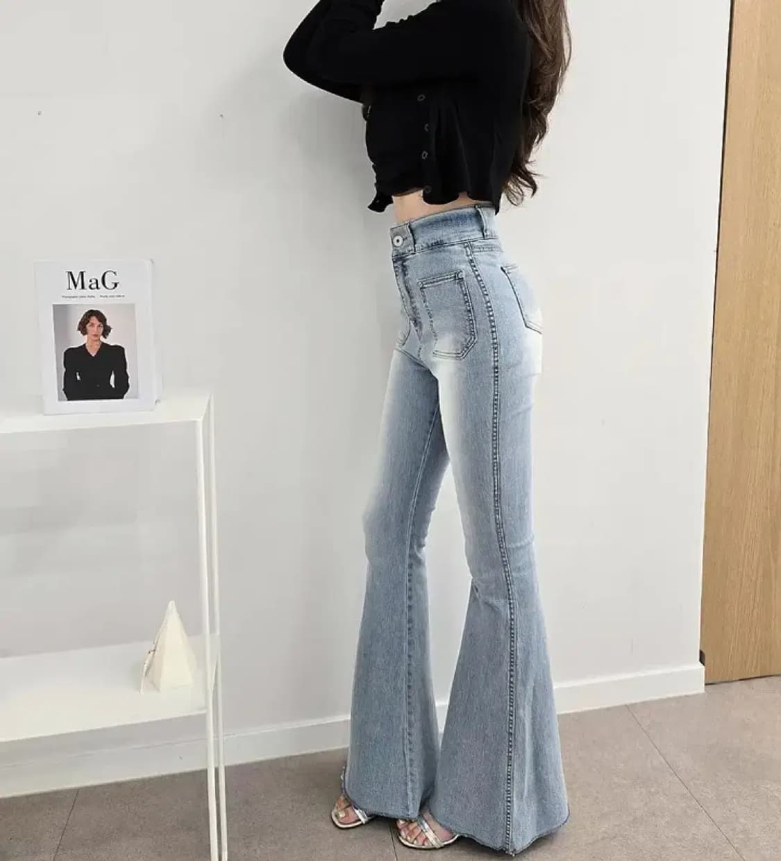 택ㅇ)골반뽕 골반패드 롱 부츠컷 청바지 m 원트 상품이미지4