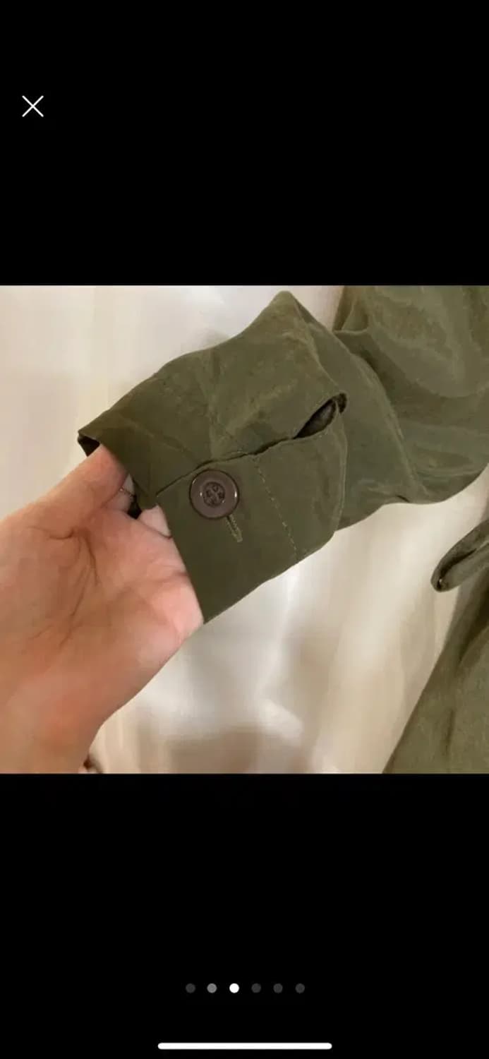 카키색 후드 롱 야상 점퍼 자켓 상품이미지3