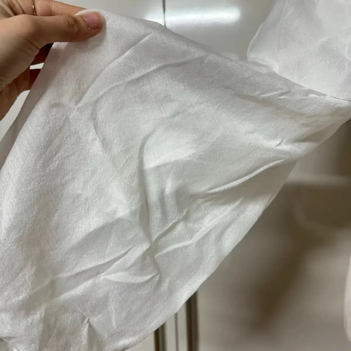 프릴 셔링 오프숄더 크롭 골지 긴팔티 상품이미지7