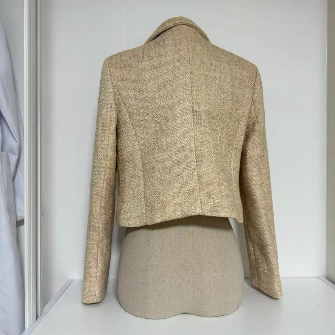 트위드 크롭 베이지 자켓 상품이미지5