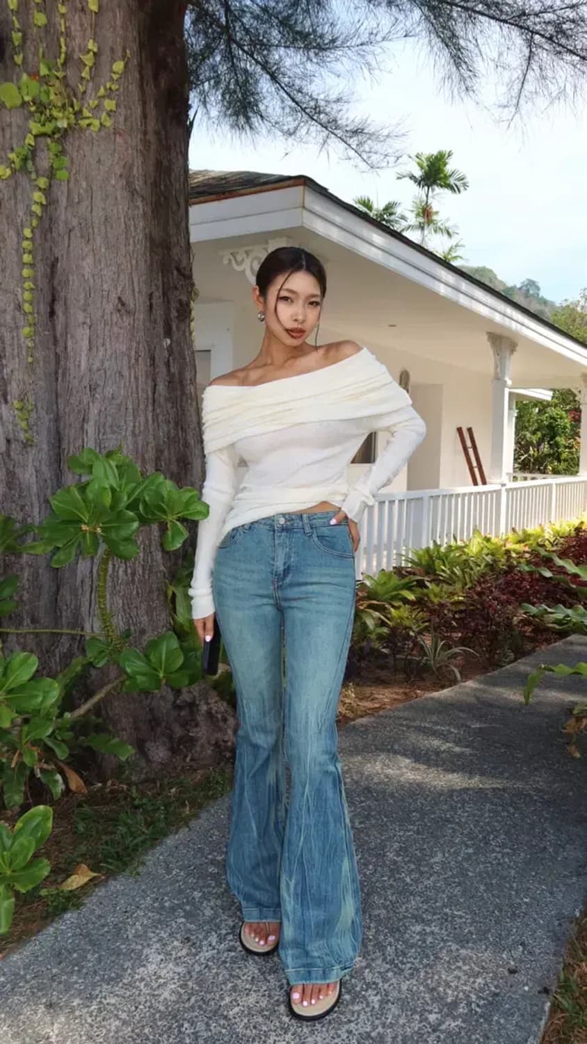 워싱 롱 부츠컷 청바지 s(26-7) 상품이미지2