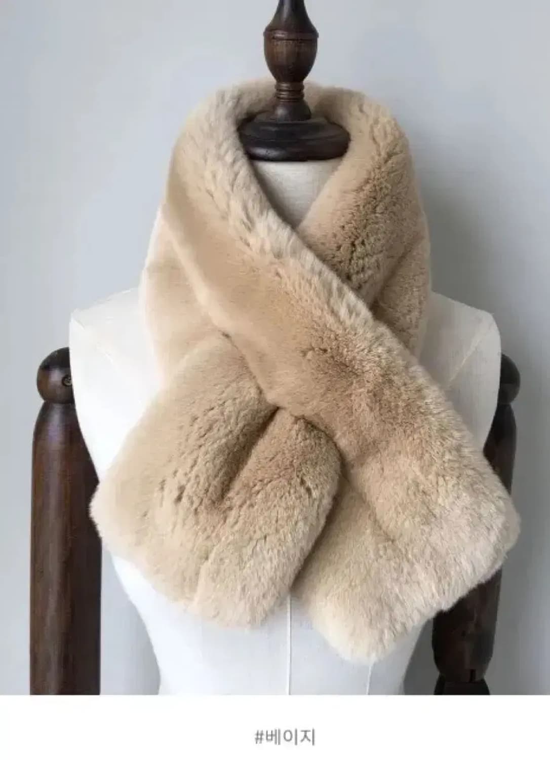 페이크퍼 홀 머플러 목도리 아이보리 베이지 브라운 블랙 4컬러있음 상품이미지1