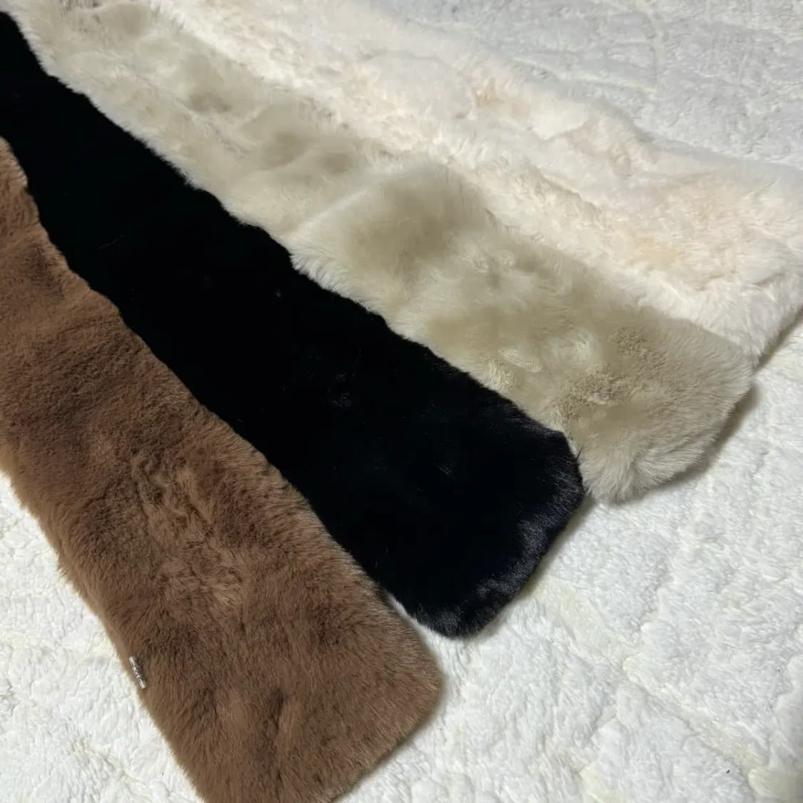 페이크퍼 홀 머플러 목도리 아이보리 베이지 브라운 블랙 4컬러있음 상품이미지8