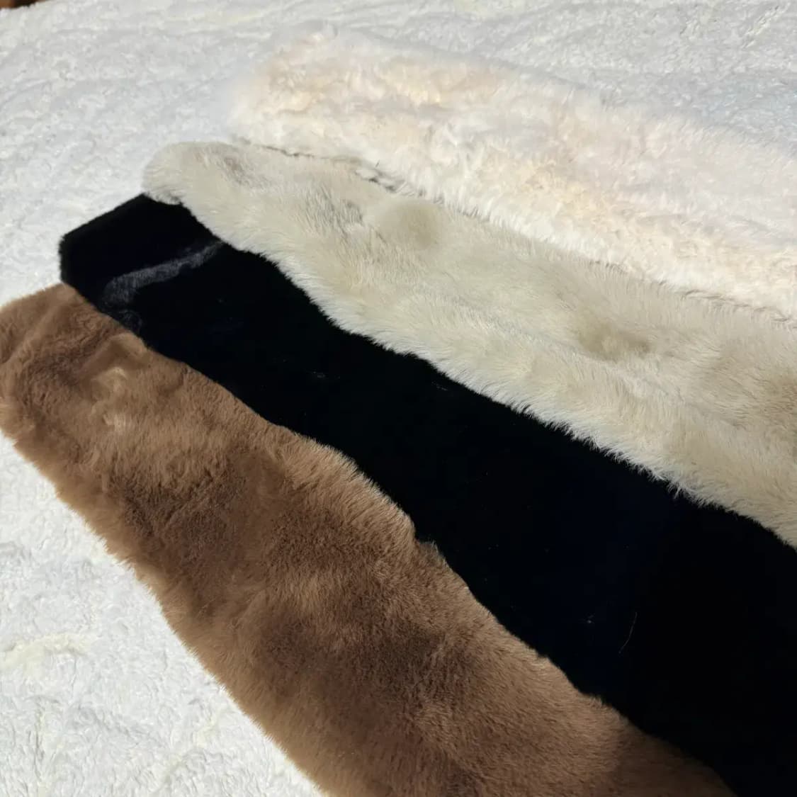 페이크퍼 홀 머플러 목도리 아이보리 베이지 브라운 블랙 4컬러있음 상품이미지9