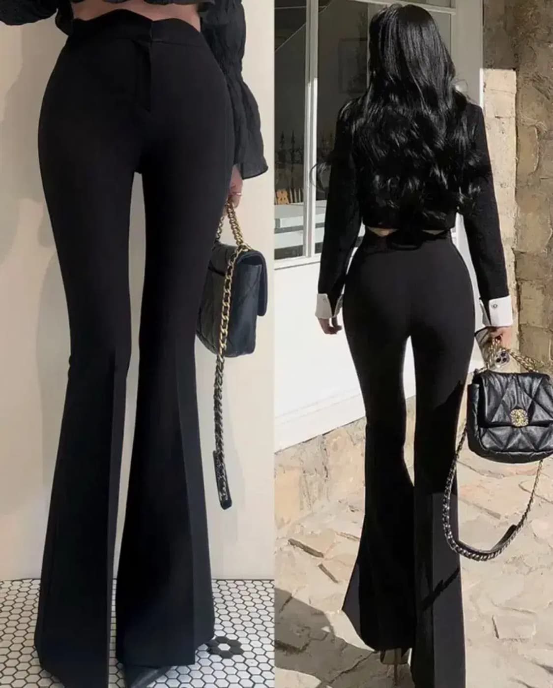 에스나인 물결 부츠컷 롱 슬랙스 브라운 m 상품이미지1