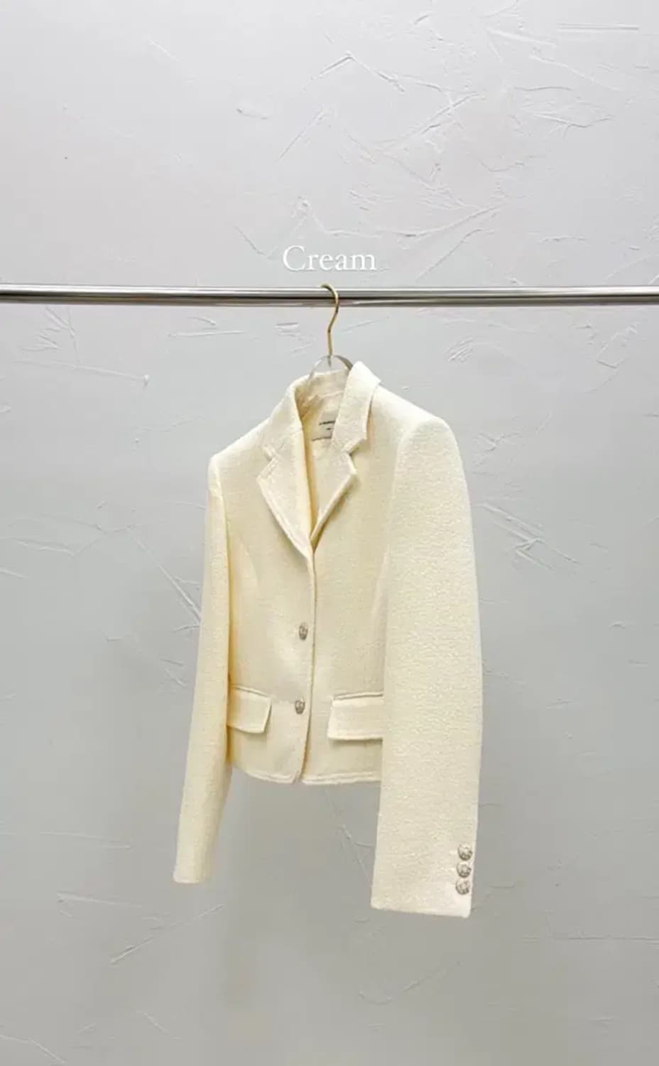 울 트위드 자켓 아이보리 13만원대 고퀄 상품이미지2