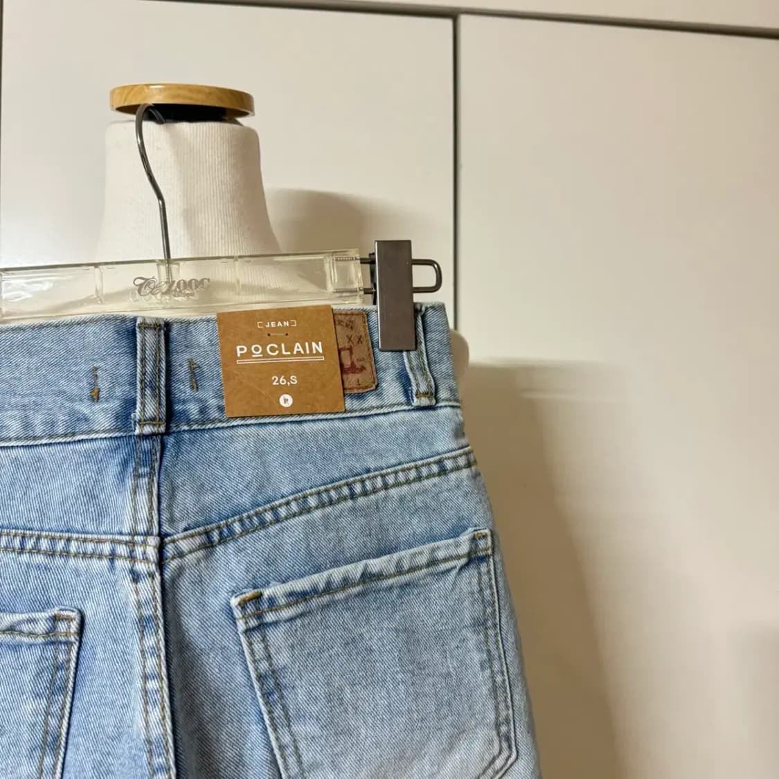 택ㅇ)허리쏙 포크레인진 청반바지 핫팬츠 데님 숏팬츠 하이웨스트 상품이미지6