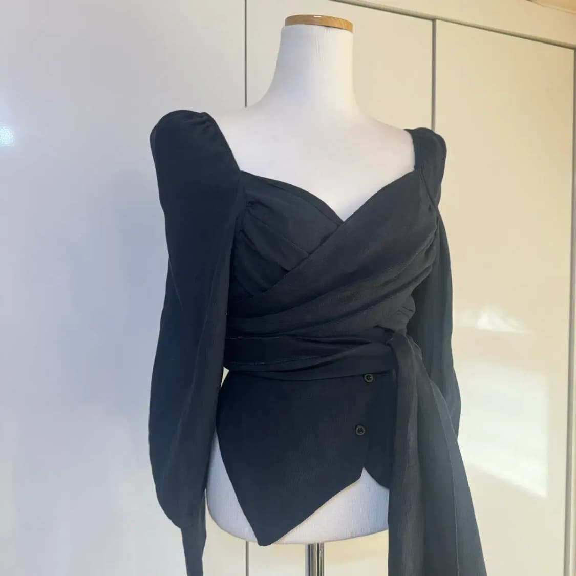 랩 퍼프 묶음 블라우스 상품이미지2