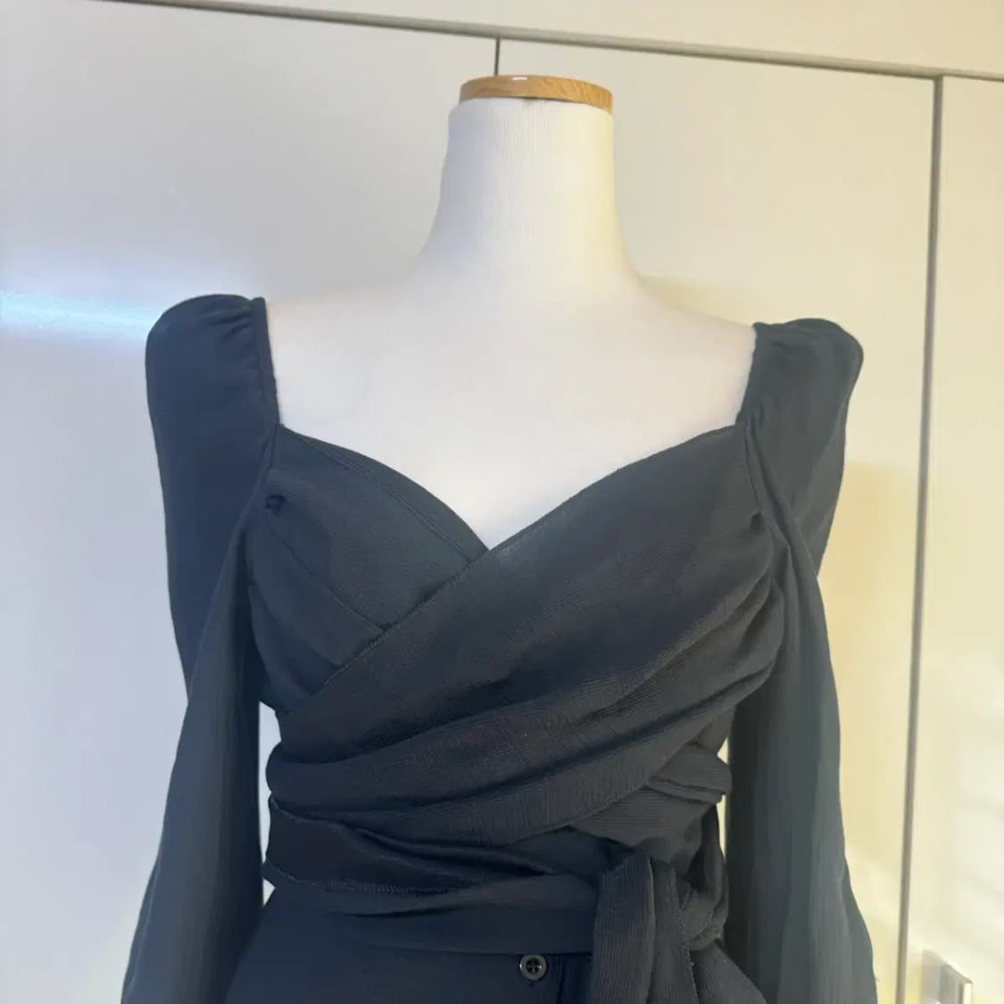 랩 퍼프 묶음 블라우스 상품이미지3