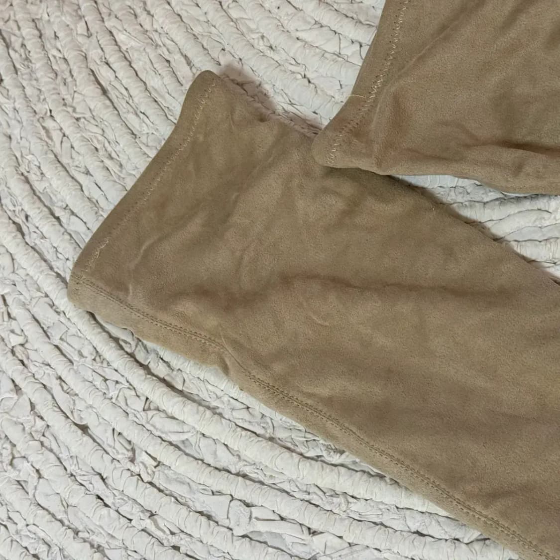 싸이하이 니하이 롱부츠 스웨이드 베이지색 힐 9cm 230 상품이미지3