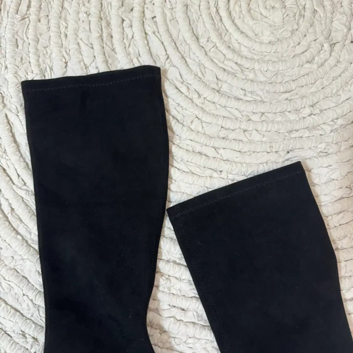 블랙 스웨이드 롱부츠 통굽235 상품이미지2