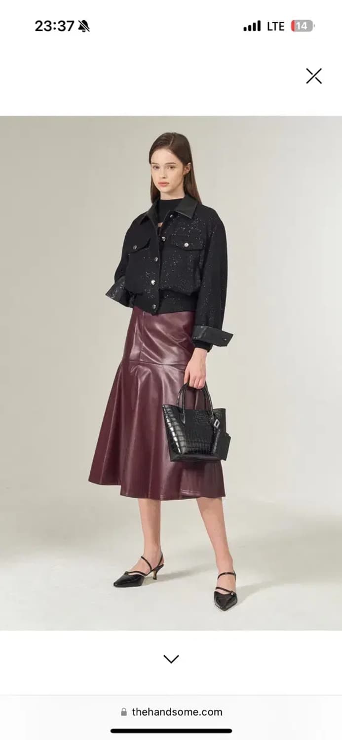 오브제 OBZEE 크로커다일 소가죽 토트백+ 큐빅 카드지갑 디자이너백 상품이미지6