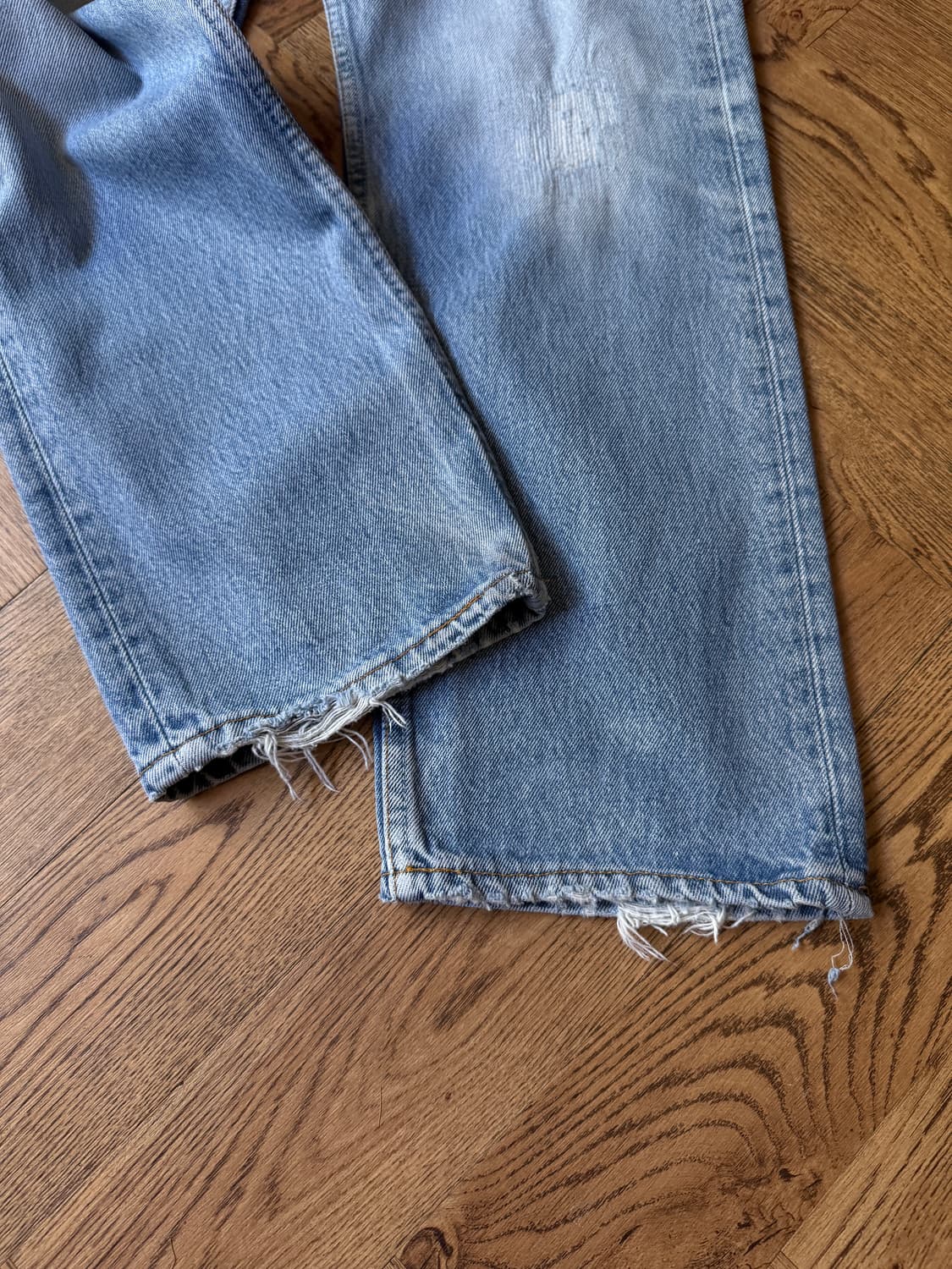 [32]90's 리바이스 501 Made In USA 연청 데님 팬츠 상품이미지6