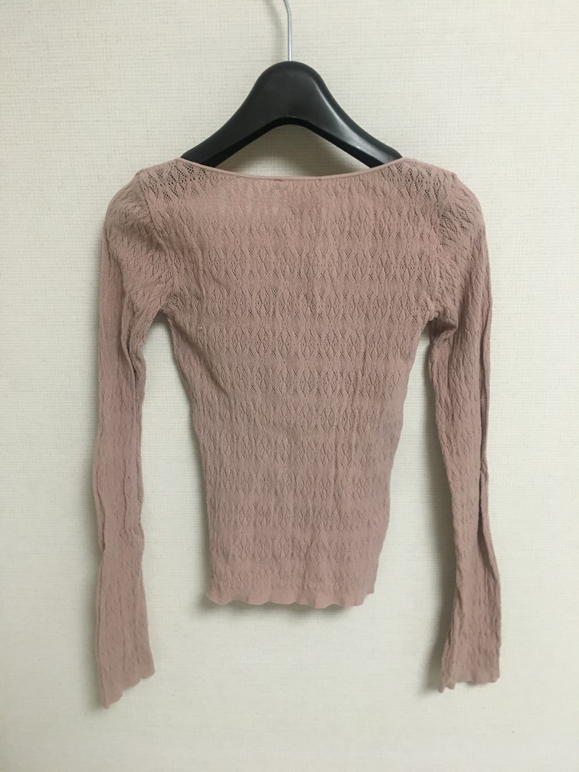 자라 시스루 긴팔 티셔츠 핑크 상품이미지2