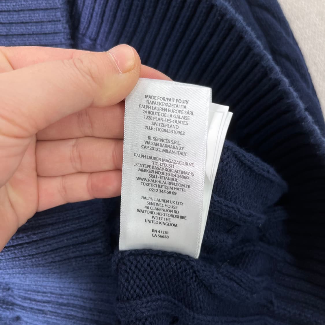 95 폴로랄프로렌 신형라벨 반집업 꽈배기 니트 상품이미지6